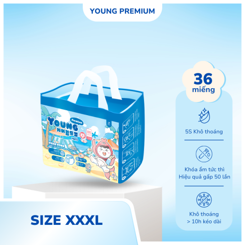 Bỉm Young Premium XXXL (16–25kg) – Tã quần cho bé