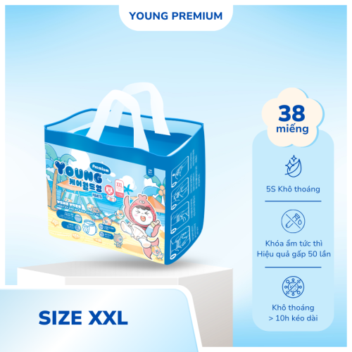 Bỉm Young Premium XXL (14–20kg) – Tã quần cho bé