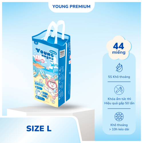 Bỉm Young Premium L (9–14kg) – Tã quần cho bé