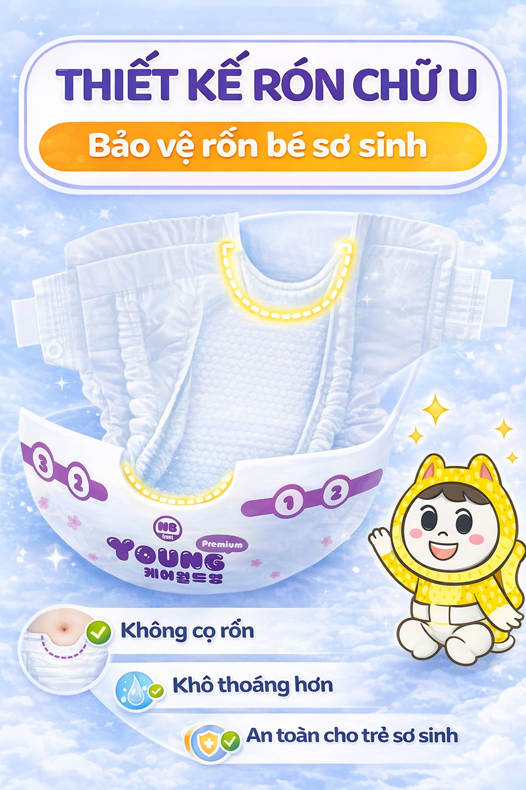 bimyoung cho bé sơ sinh size NB